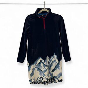 Lands' End Mountain Print Fleece Dress